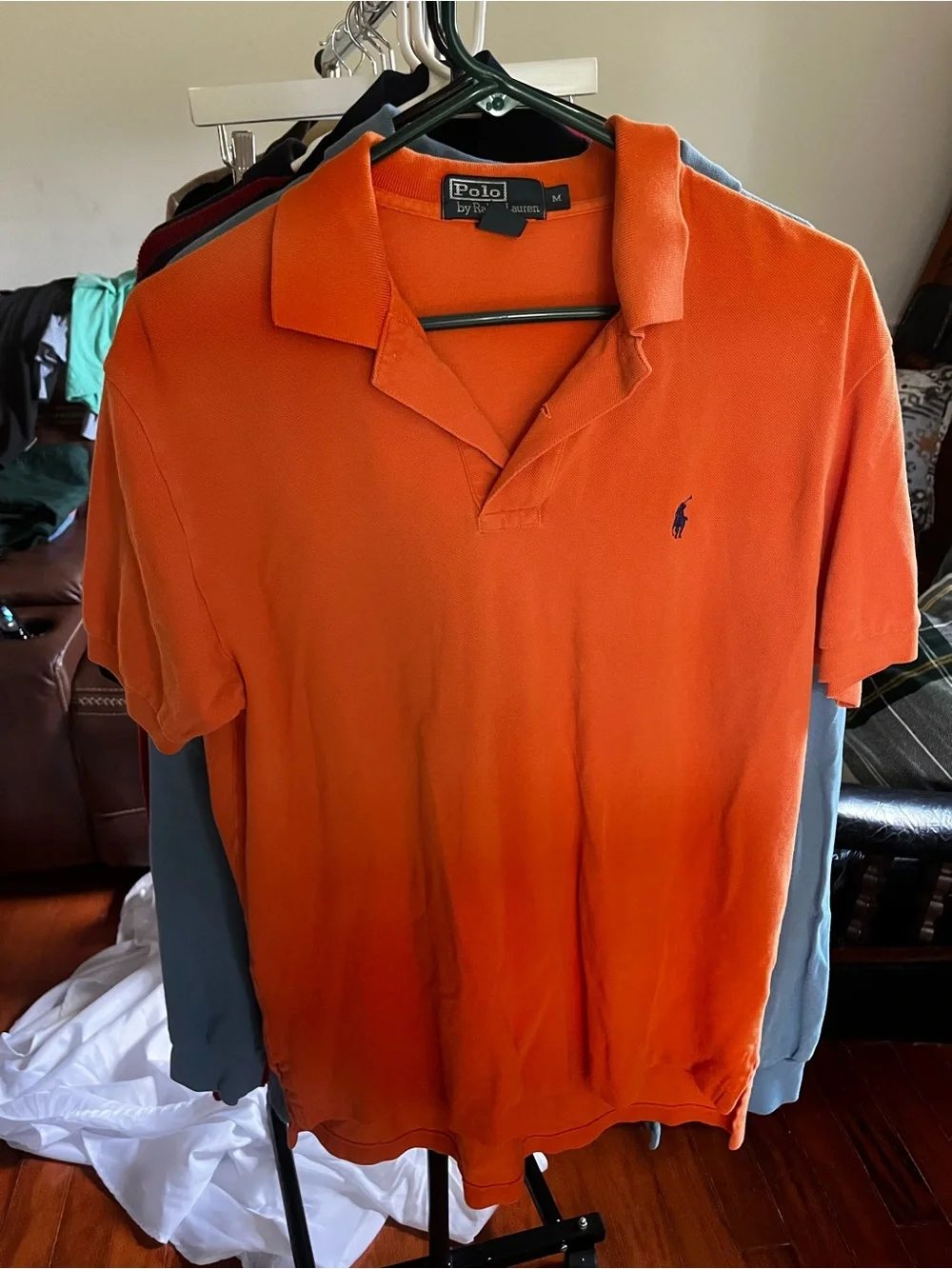 Polo by Ralph Lauren Orange Short-Sleeve Mesh Polo